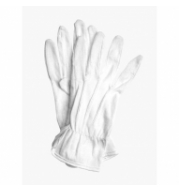 rękawice białe bawełniane z nakrapianiem