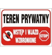 teren prywatny wstęp i wjazd zabronione