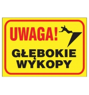 uwaga głębokie wykopy